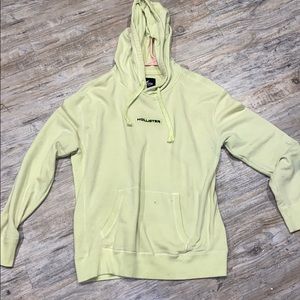 Neon Yellow Hollister (used) Hoodie Size: M